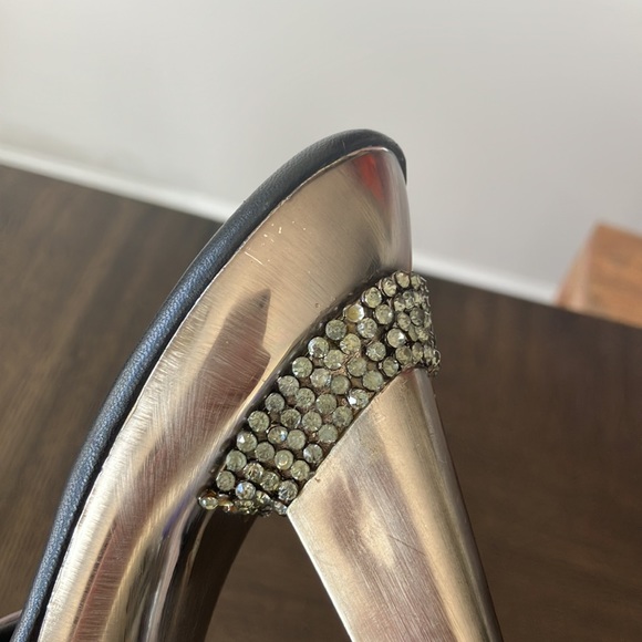 Tony Keuylian Retro hot LA Glam Heels Retro Trendy Bling Platform Sz 6 narrow - Picture 7 of 17